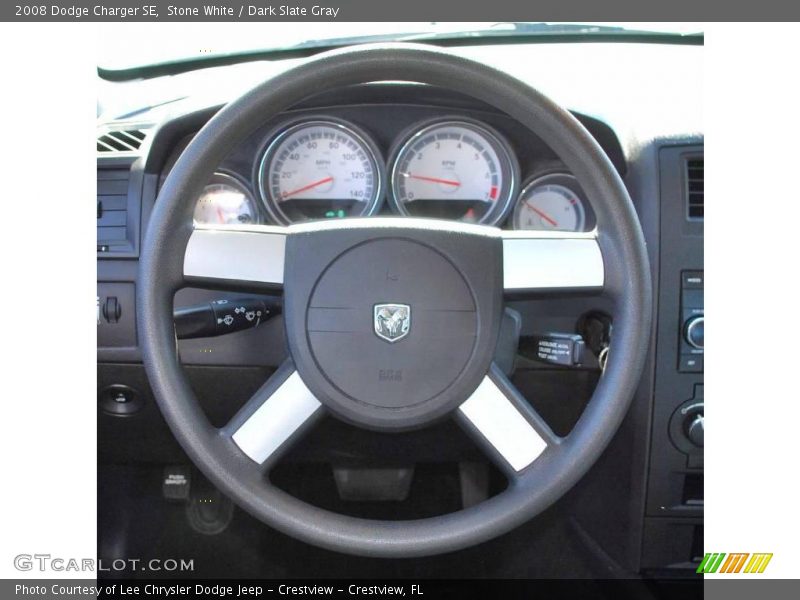 Stone White / Dark Slate Gray 2008 Dodge Charger SE