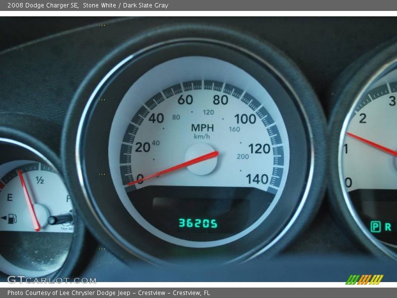 Stone White / Dark Slate Gray 2008 Dodge Charger SE