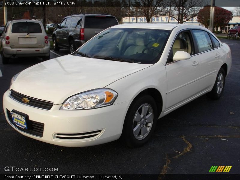 White / Gray 2008 Chevrolet Impala LT
