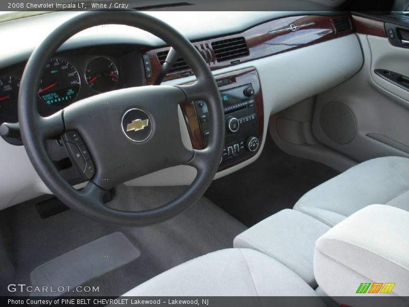 White / Gray 2008 Chevrolet Impala LT