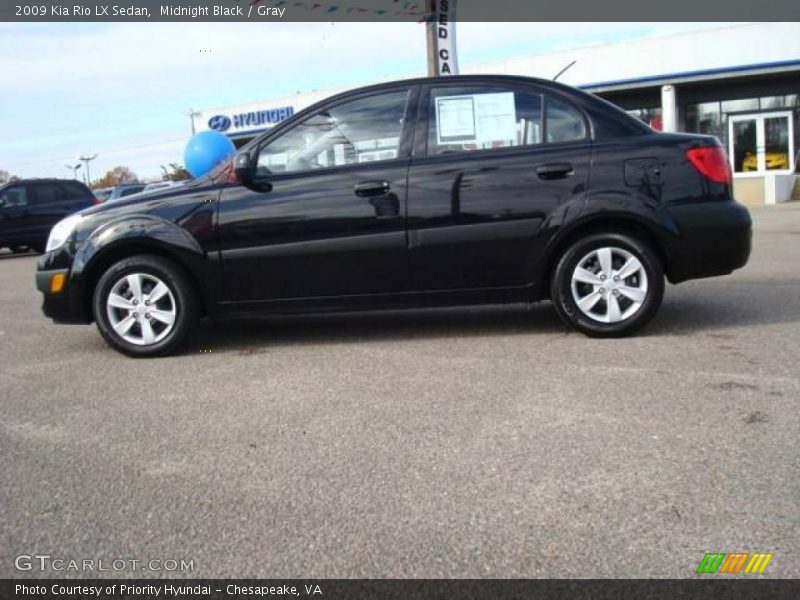 Midnight Black / Gray 2009 Kia Rio LX Sedan