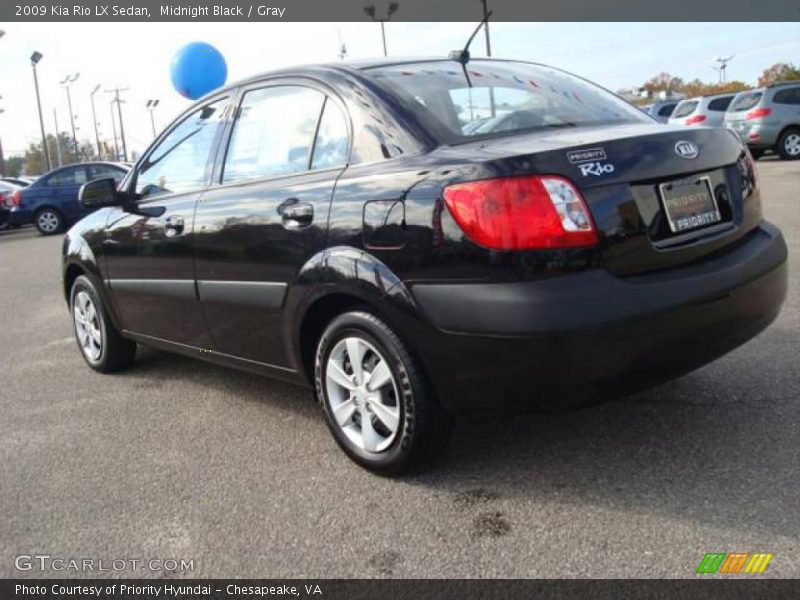 Midnight Black / Gray 2009 Kia Rio LX Sedan