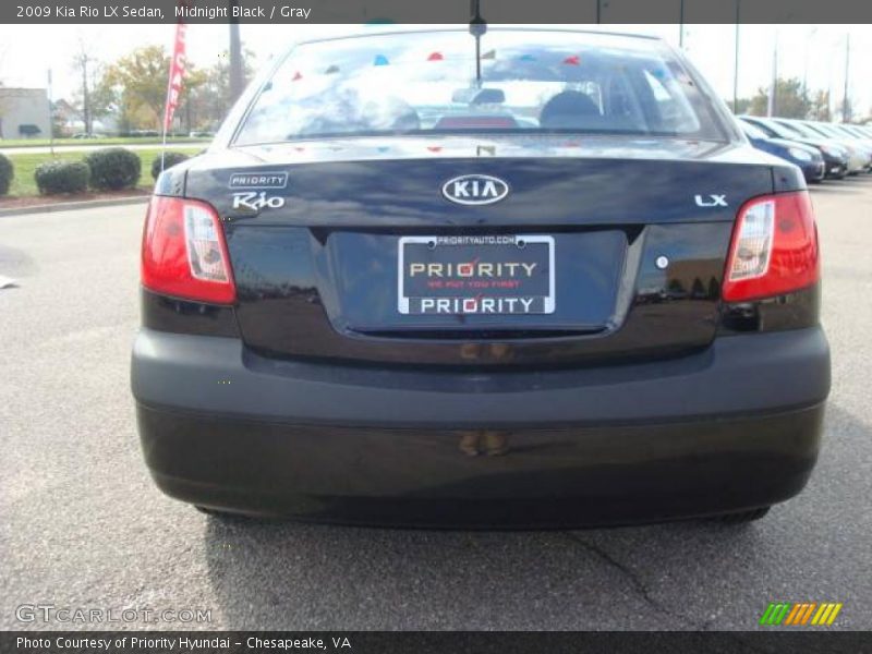 Midnight Black / Gray 2009 Kia Rio LX Sedan
