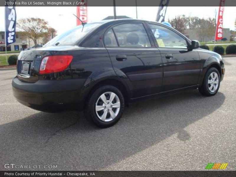 Midnight Black / Gray 2009 Kia Rio LX Sedan