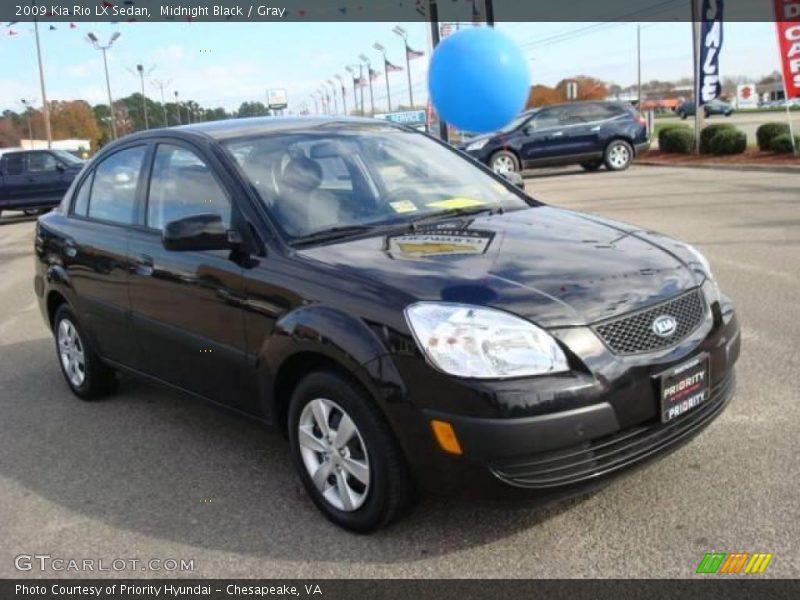 Midnight Black / Gray 2009 Kia Rio LX Sedan