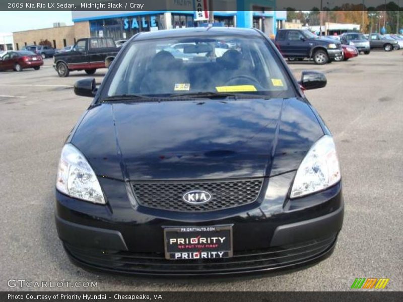 Midnight Black / Gray 2009 Kia Rio LX Sedan