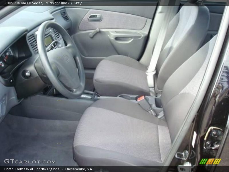 Midnight Black / Gray 2009 Kia Rio LX Sedan