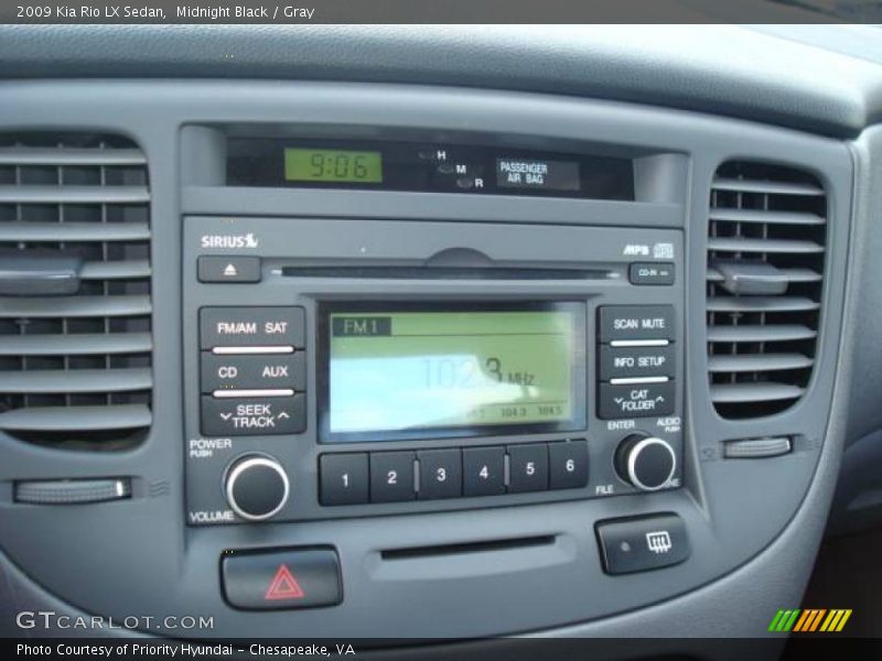 Midnight Black / Gray 2009 Kia Rio LX Sedan