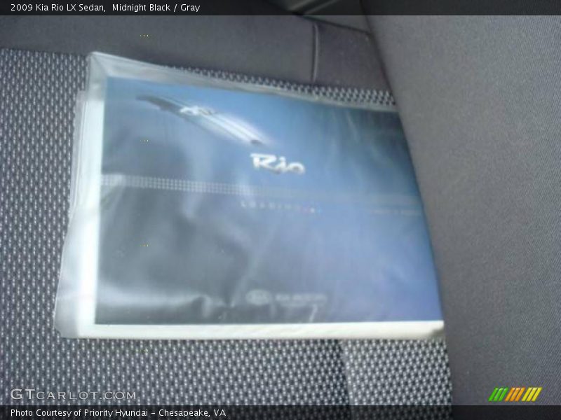 Midnight Black / Gray 2009 Kia Rio LX Sedan