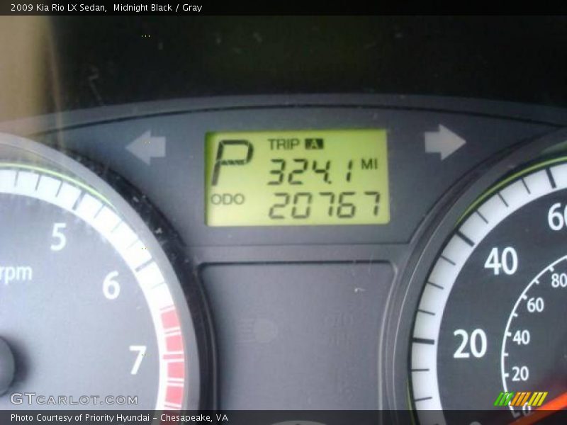 Midnight Black / Gray 2009 Kia Rio LX Sedan