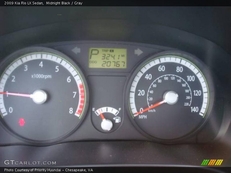Midnight Black / Gray 2009 Kia Rio LX Sedan