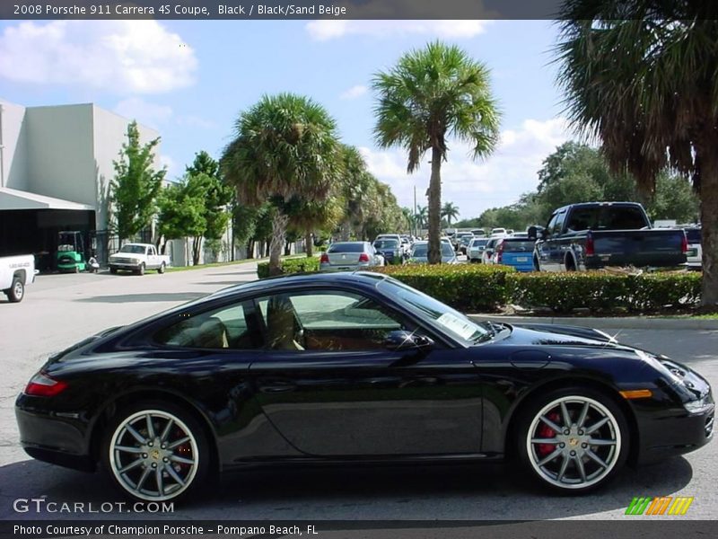 Black / Black/Sand Beige 2008 Porsche 911 Carrera 4S Coupe