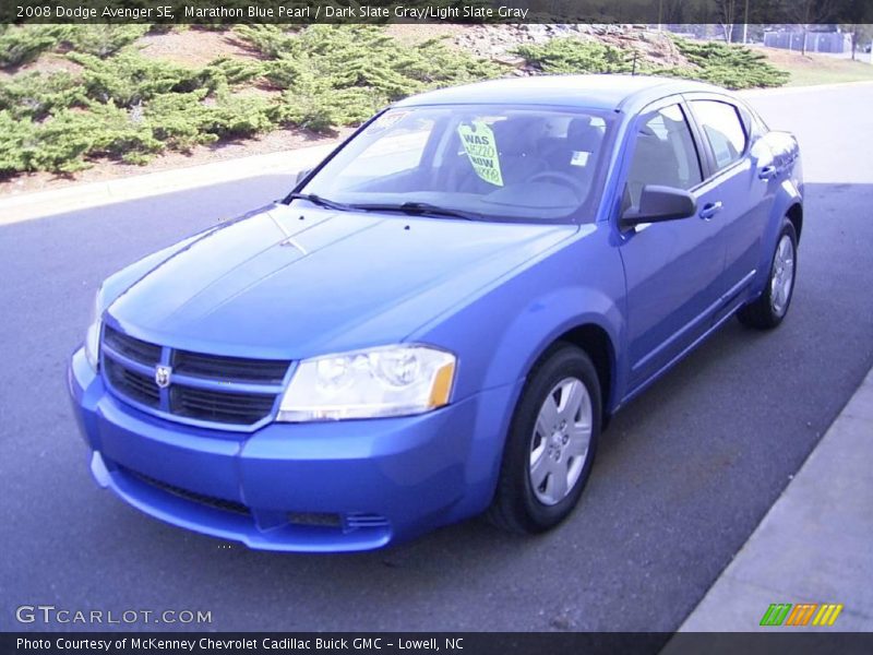 Marathon Blue Pearl / Dark Slate Gray/Light Slate Gray 2008 Dodge Avenger SE