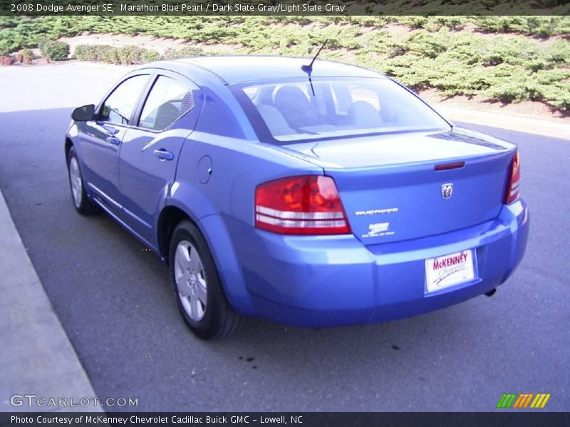 Marathon Blue Pearl / Dark Slate Gray/Light Slate Gray 2008 Dodge Avenger SE