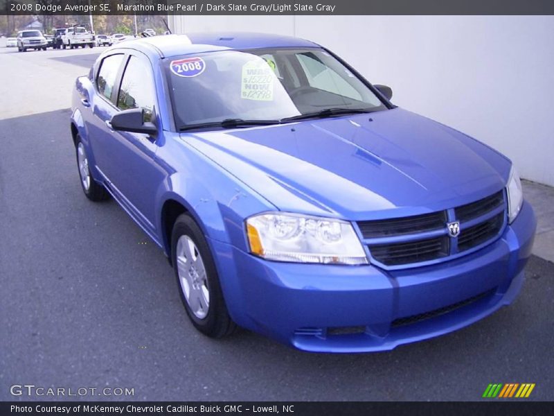 Marathon Blue Pearl / Dark Slate Gray/Light Slate Gray 2008 Dodge Avenger SE