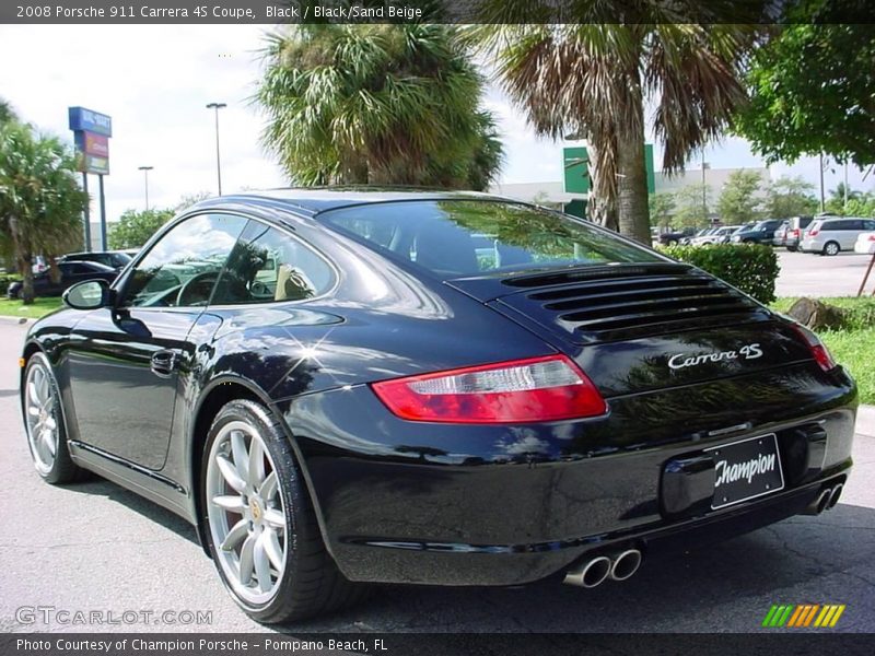 Black / Black/Sand Beige 2008 Porsche 911 Carrera 4S Coupe
