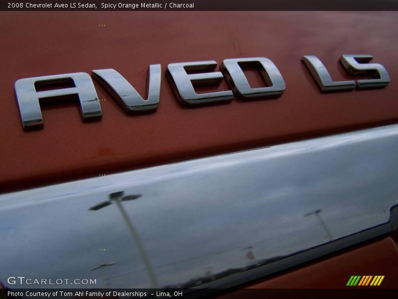 Spicy Orange Metallic / Charcoal 2008 Chevrolet Aveo LS Sedan