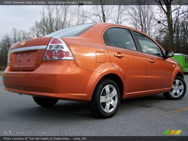 Spicy Orange Metallic / Charcoal 2008 Chevrolet Aveo LS Sedan