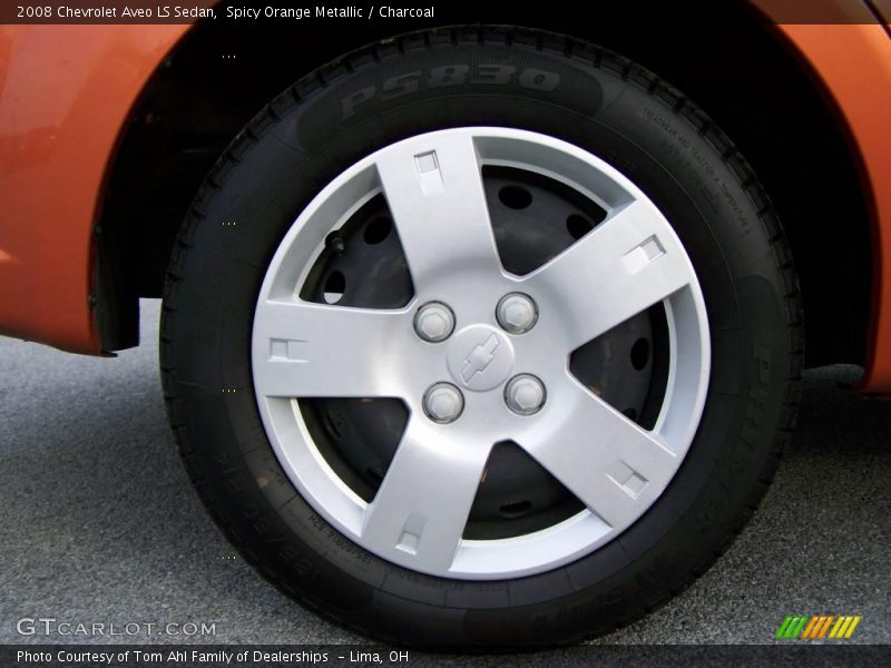 Spicy Orange Metallic / Charcoal 2008 Chevrolet Aveo LS Sedan