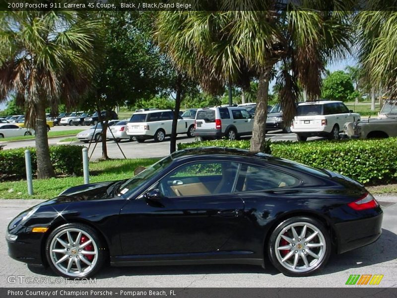 Black / Black/Sand Beige 2008 Porsche 911 Carrera 4S Coupe