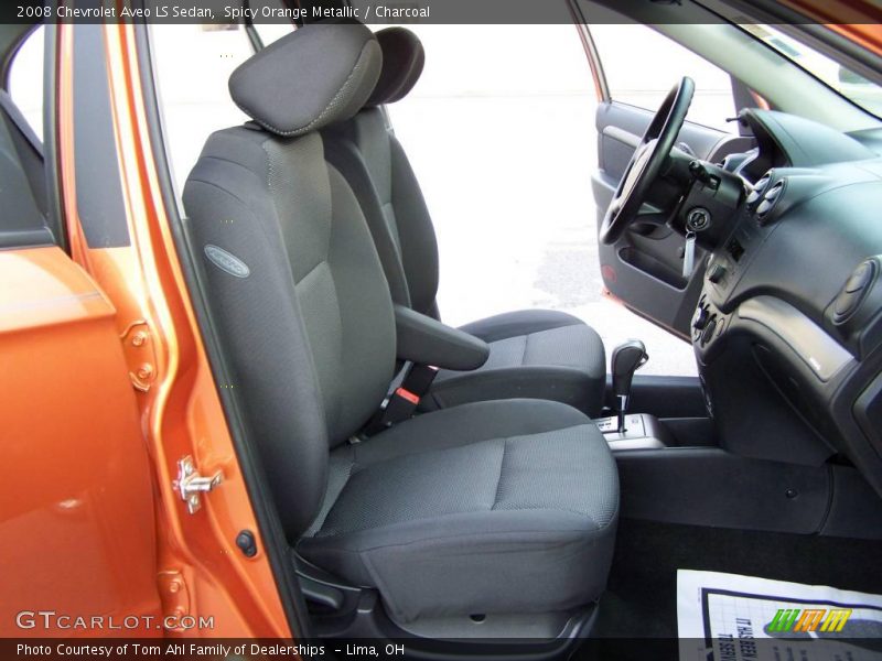 Spicy Orange Metallic / Charcoal 2008 Chevrolet Aveo LS Sedan