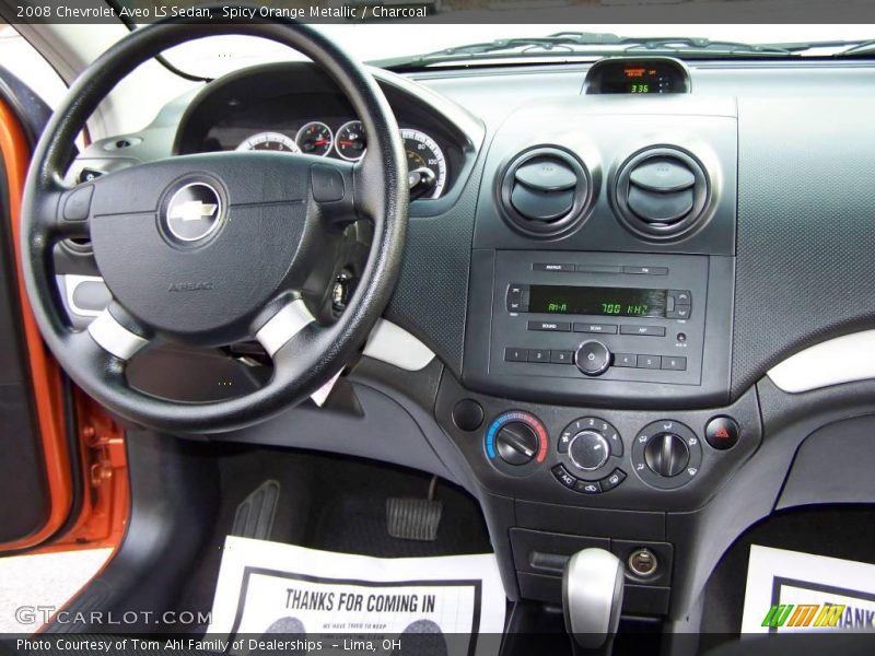 Spicy Orange Metallic / Charcoal 2008 Chevrolet Aveo LS Sedan