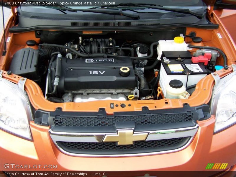 Spicy Orange Metallic / Charcoal 2008 Chevrolet Aveo LS Sedan