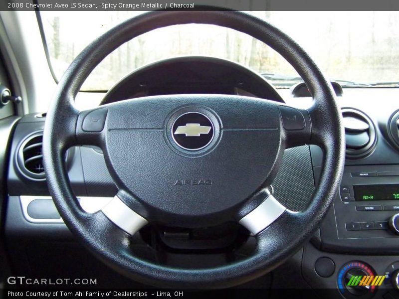 Spicy Orange Metallic / Charcoal 2008 Chevrolet Aveo LS Sedan