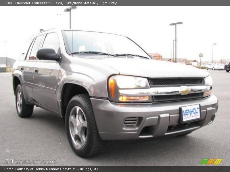 Graystone Metallic / Light Gray 2008 Chevrolet TrailBlazer LT 4x4