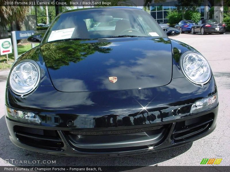 Black / Black/Sand Beige 2008 Porsche 911 Carrera 4S Coupe