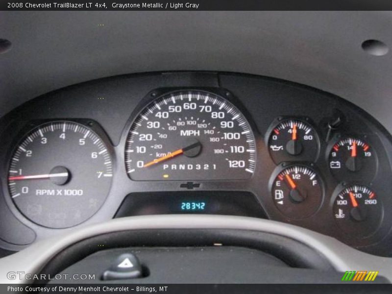 Graystone Metallic / Light Gray 2008 Chevrolet TrailBlazer LT 4x4