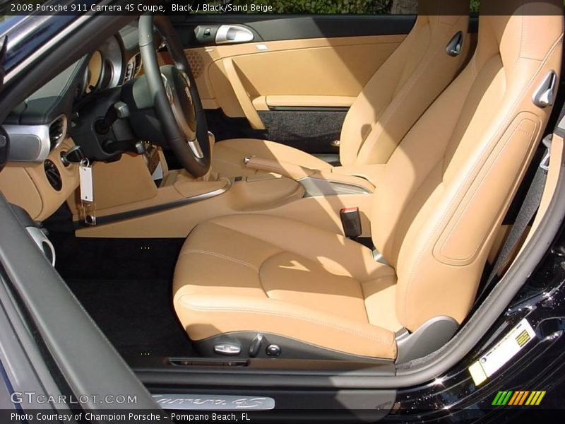 Black / Black/Sand Beige 2008 Porsche 911 Carrera 4S Coupe
