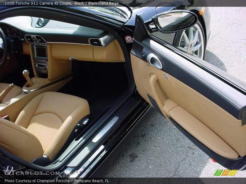 Black / Black/Sand Beige 2008 Porsche 911 Carrera 4S Coupe