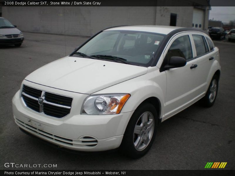 Stone White / Dark Slate Gray 2008 Dodge Caliber SXT