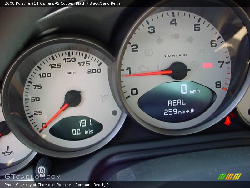 Black / Black/Sand Beige 2008 Porsche 911 Carrera 4S Coupe