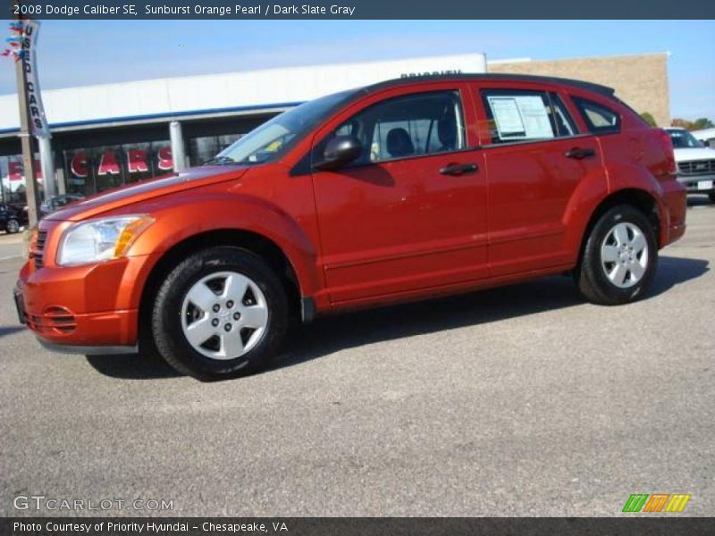 Sunburst Orange Pearl / Dark Slate Gray 2008 Dodge Caliber SE