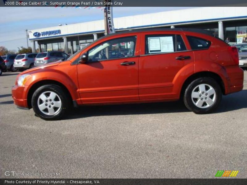 Sunburst Orange Pearl / Dark Slate Gray 2008 Dodge Caliber SE