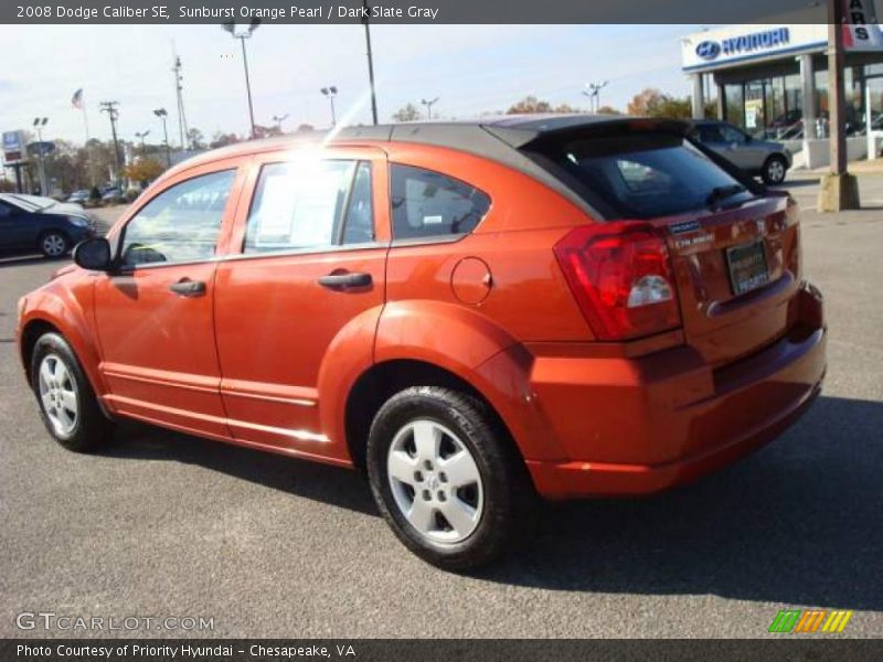 Sunburst Orange Pearl / Dark Slate Gray 2008 Dodge Caliber SE