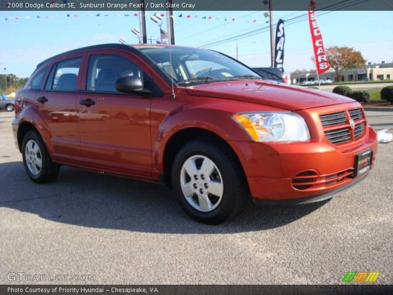 Sunburst Orange Pearl / Dark Slate Gray 2008 Dodge Caliber SE