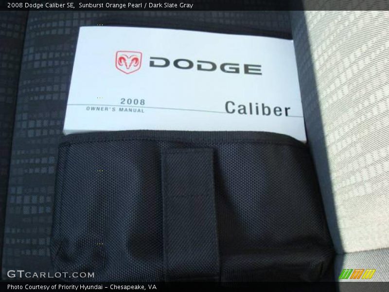 Sunburst Orange Pearl / Dark Slate Gray 2008 Dodge Caliber SE
