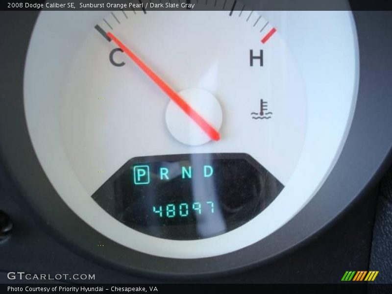 Sunburst Orange Pearl / Dark Slate Gray 2008 Dodge Caliber SE