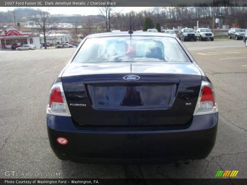 Dark Amethyst Metallic / Charcoal Black 2007 Ford Fusion SE