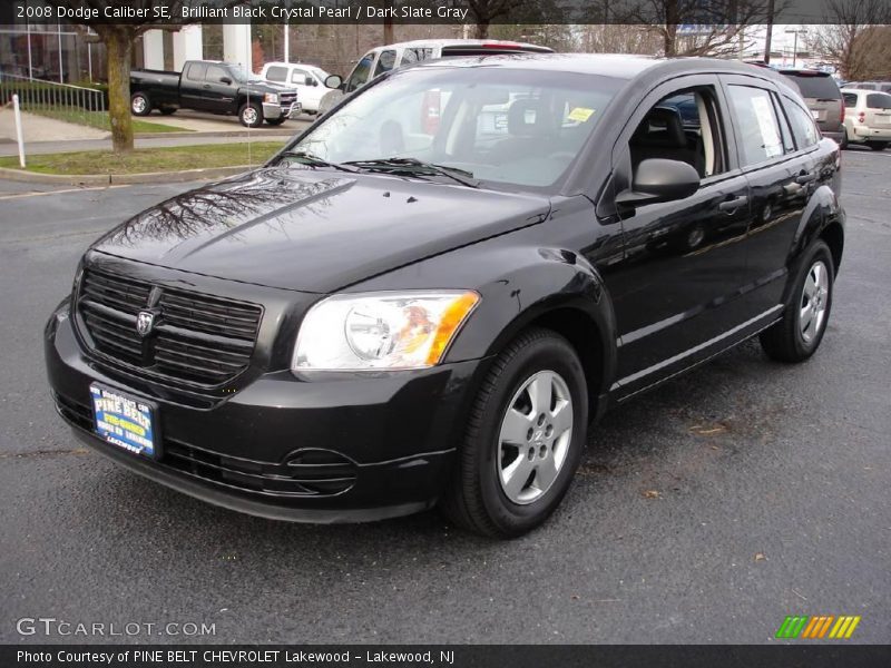 Brilliant Black Crystal Pearl / Dark Slate Gray 2008 Dodge Caliber SE