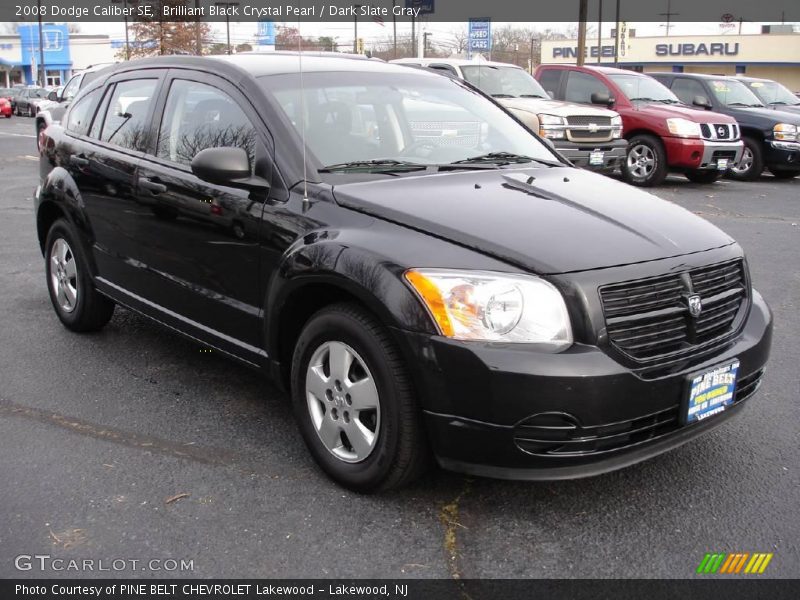 Brilliant Black Crystal Pearl / Dark Slate Gray 2008 Dodge Caliber SE