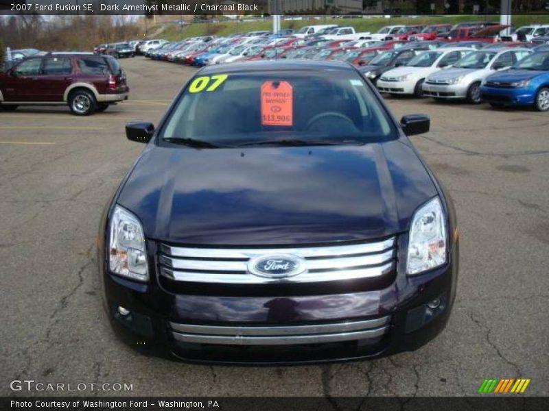 Dark Amethyst Metallic / Charcoal Black 2007 Ford Fusion SE