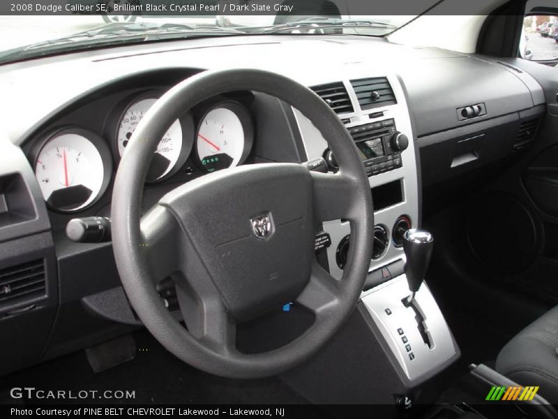 Brilliant Black Crystal Pearl / Dark Slate Gray 2008 Dodge Caliber SE