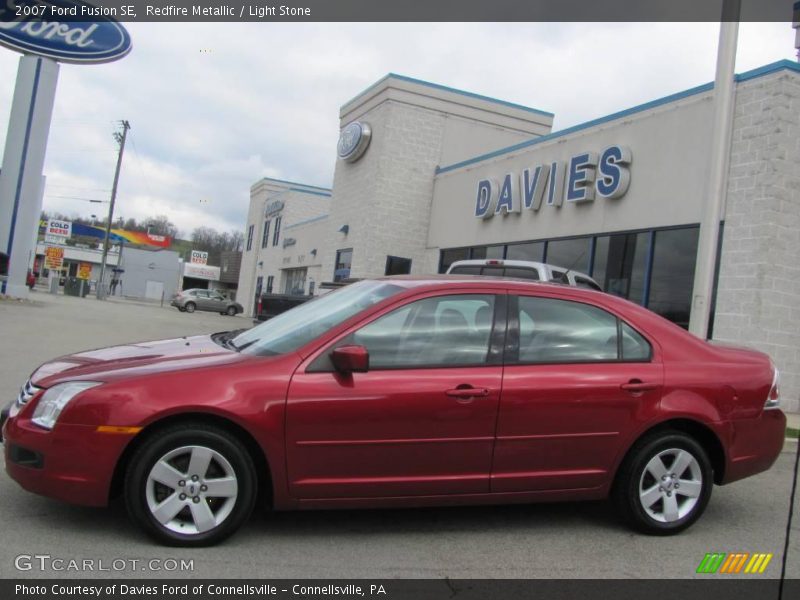 Redfire Metallic / Light Stone 2007 Ford Fusion SE
