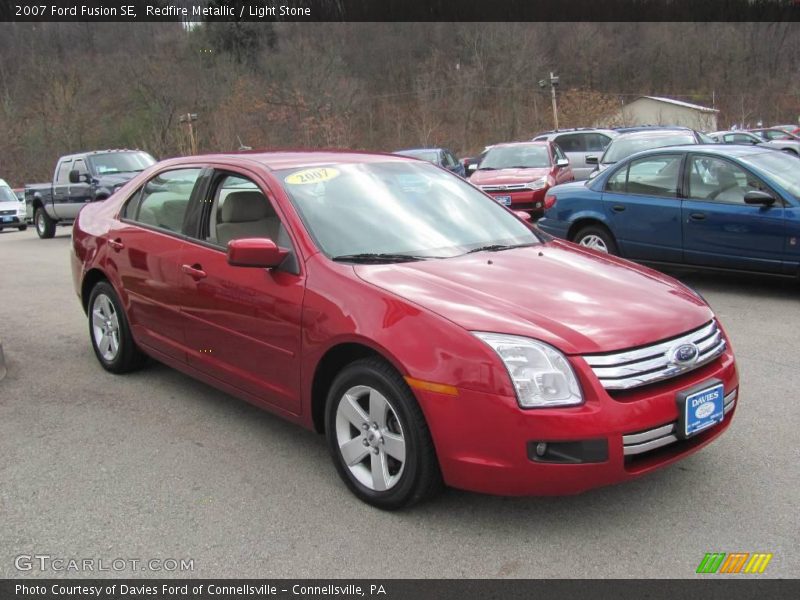 Redfire Metallic / Light Stone 2007 Ford Fusion SE