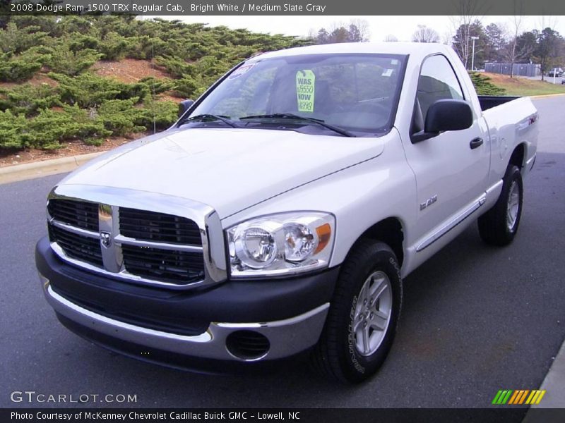 Bright White / Medium Slate Gray 2008 Dodge Ram 1500 TRX Regular Cab