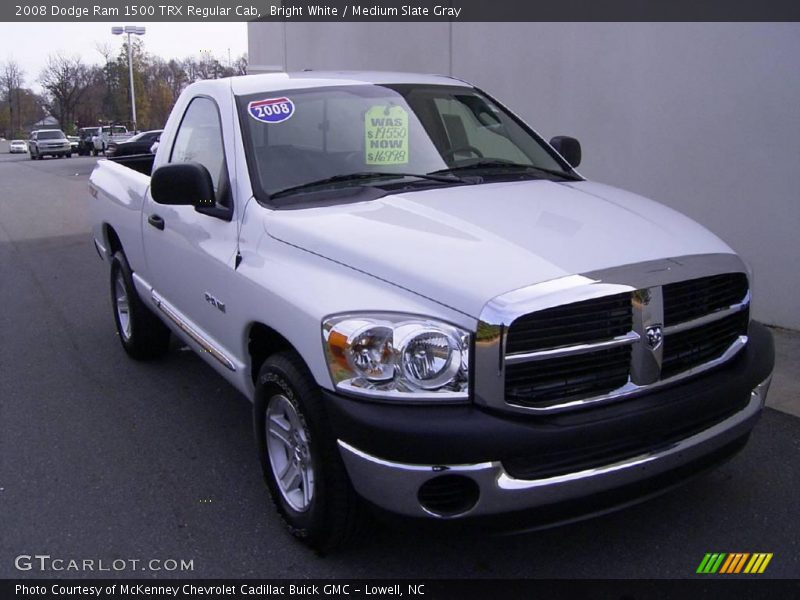 Bright White / Medium Slate Gray 2008 Dodge Ram 1500 TRX Regular Cab